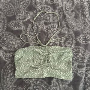 American Eagle Outfitters Olive Halter Top